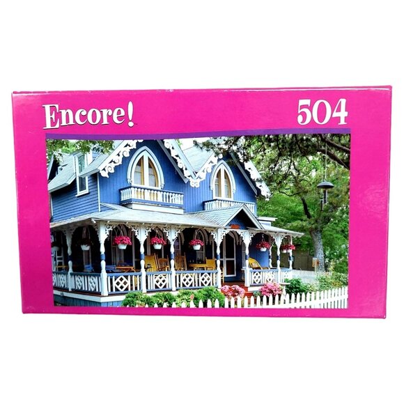 Encore! 504 Piece Gingerbread House Puzzle Mega Brands 2007 10" x 18" Family Fun - Picture 1 of 6